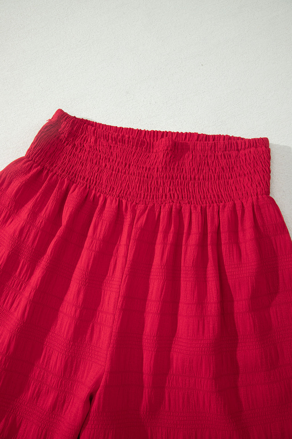 Textured Flutter Sleeve Shorts Set – Square Neck Top & Shirred High Waist Shorts Dear-Lover Dropshipping Two Piece Sets/Short Sets