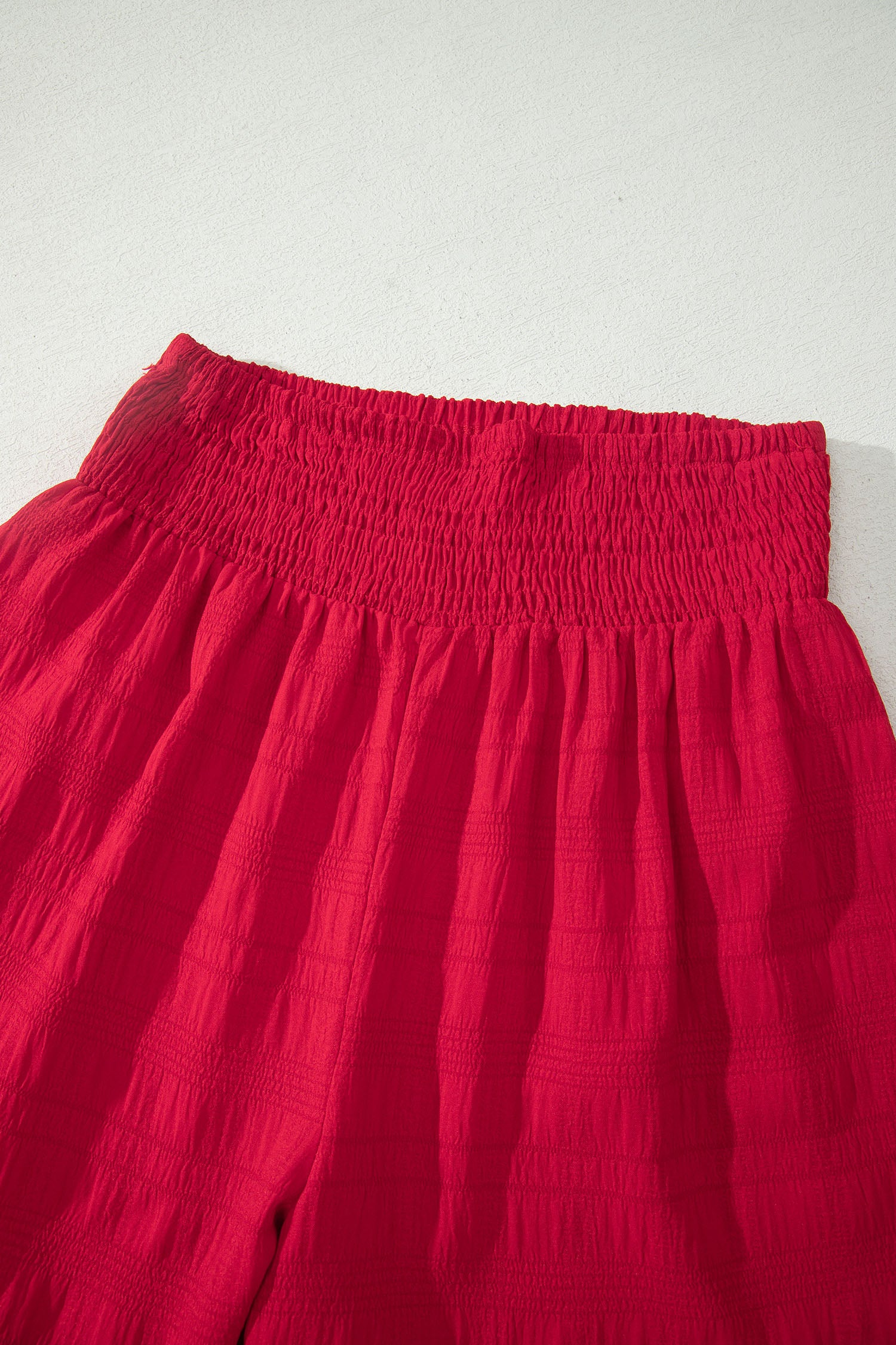 Textured Flutter Sleeve Shorts Set – Square Neck Top & Shirred High Waist Shorts Dear-Lover Dropshipping Two Piece Sets/Short Sets