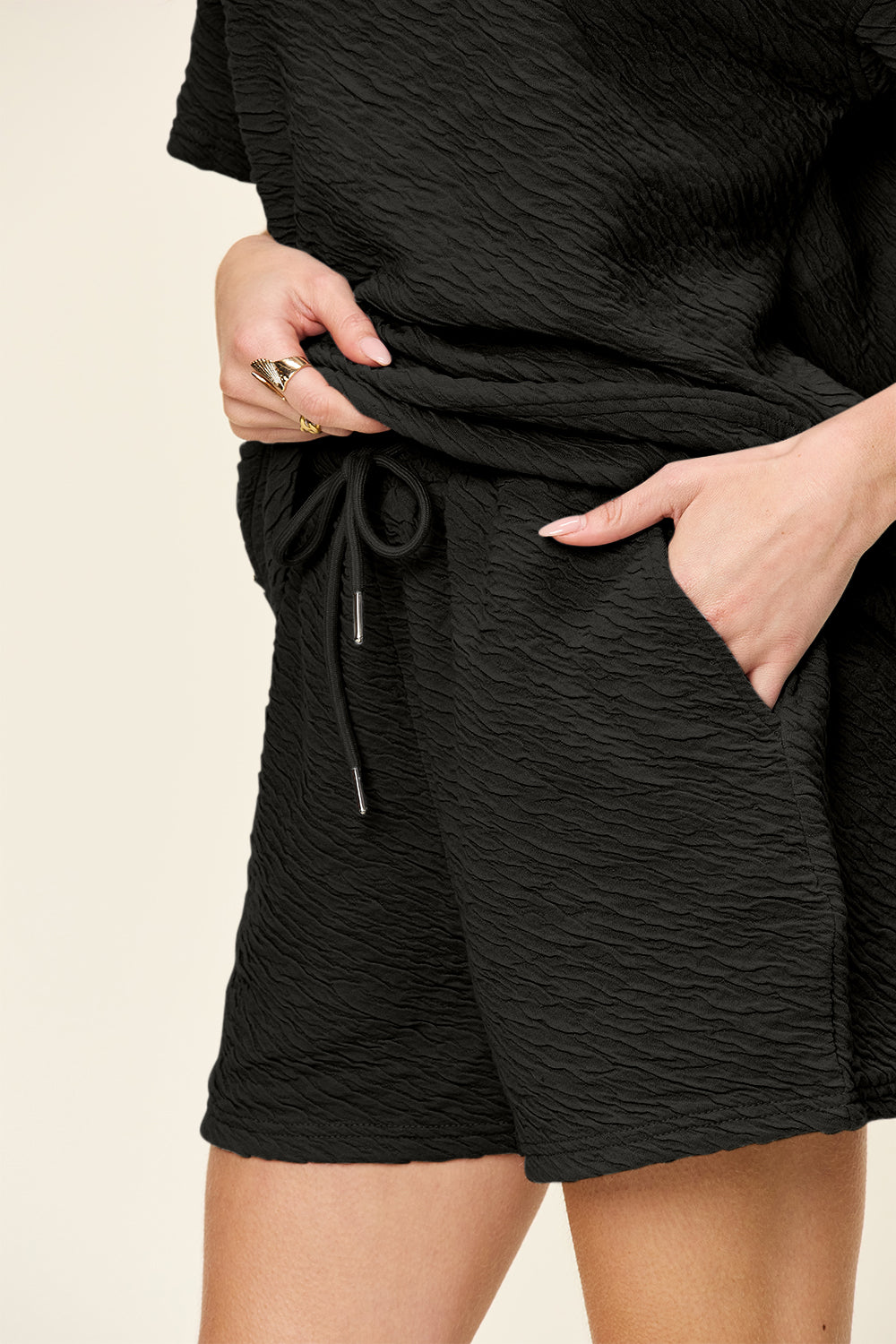 Plain Short Sleeve T-Shirt Shorts Set