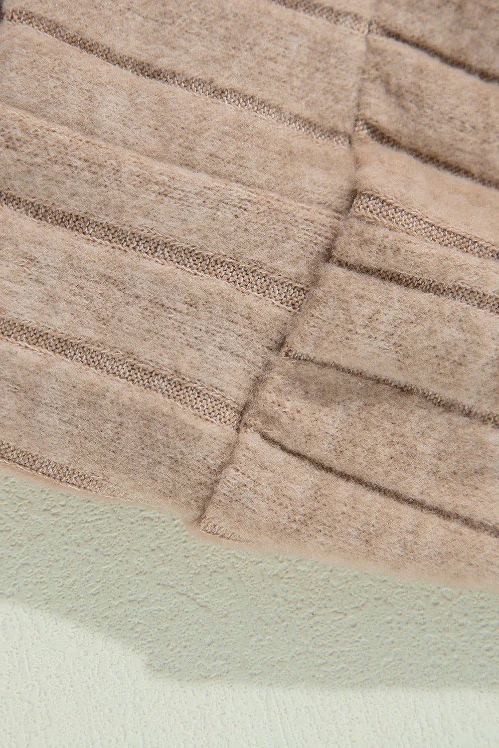 Parchment Floral Patchwork Long Sleeve Ribbed Blouse Bazaare Mart Tops/Blouses & Shirts