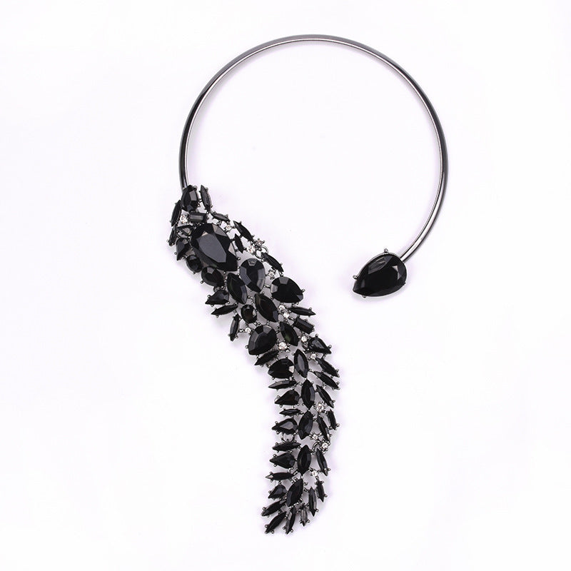 Colorful Wrap Around Drop Rhinestone Chokers