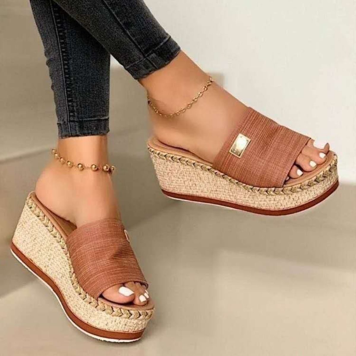 PU Leather Platform Sandals