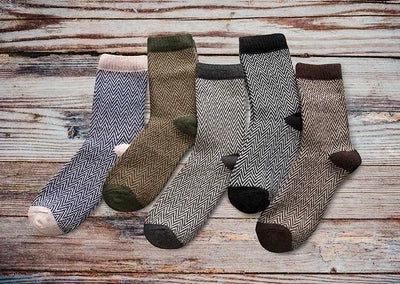 Striped Winter Wool Socks