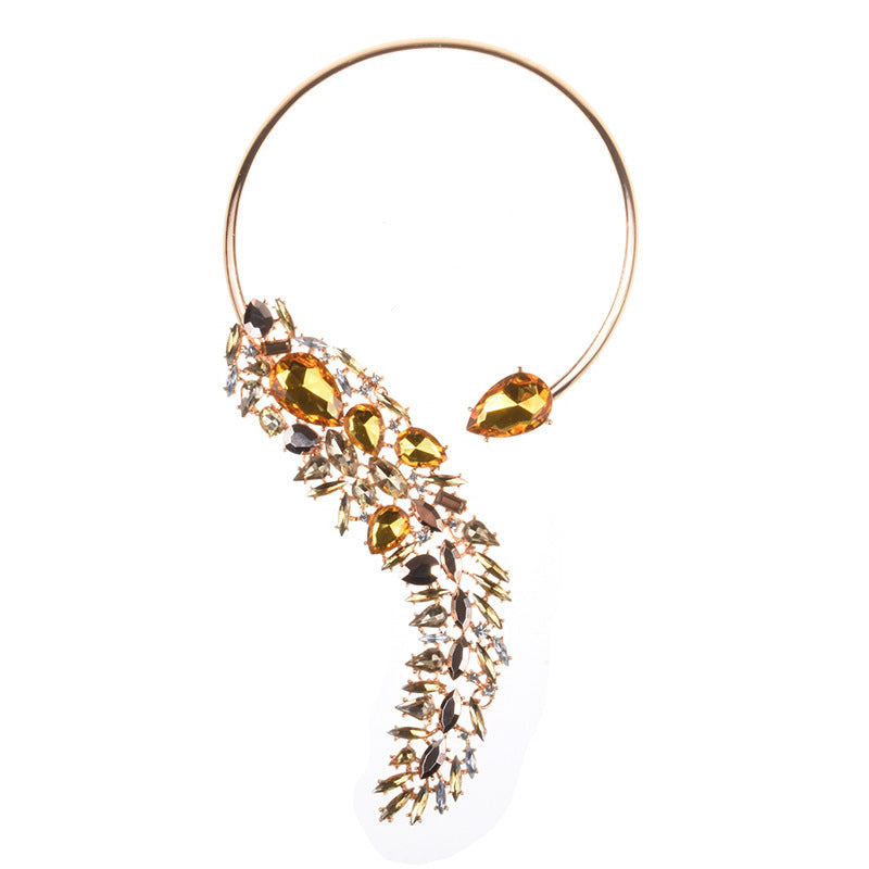 Colorful Wrap Around Drop Rhinestone Chokers