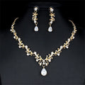 Floral Rhinestone Necklace Earring Sets A Bazaare Mart Pearl Necklace