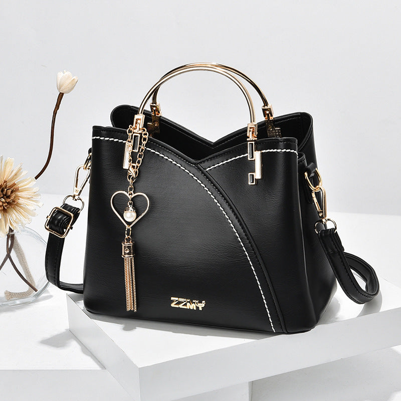 Color Block Love Tassel Crossbody Purse