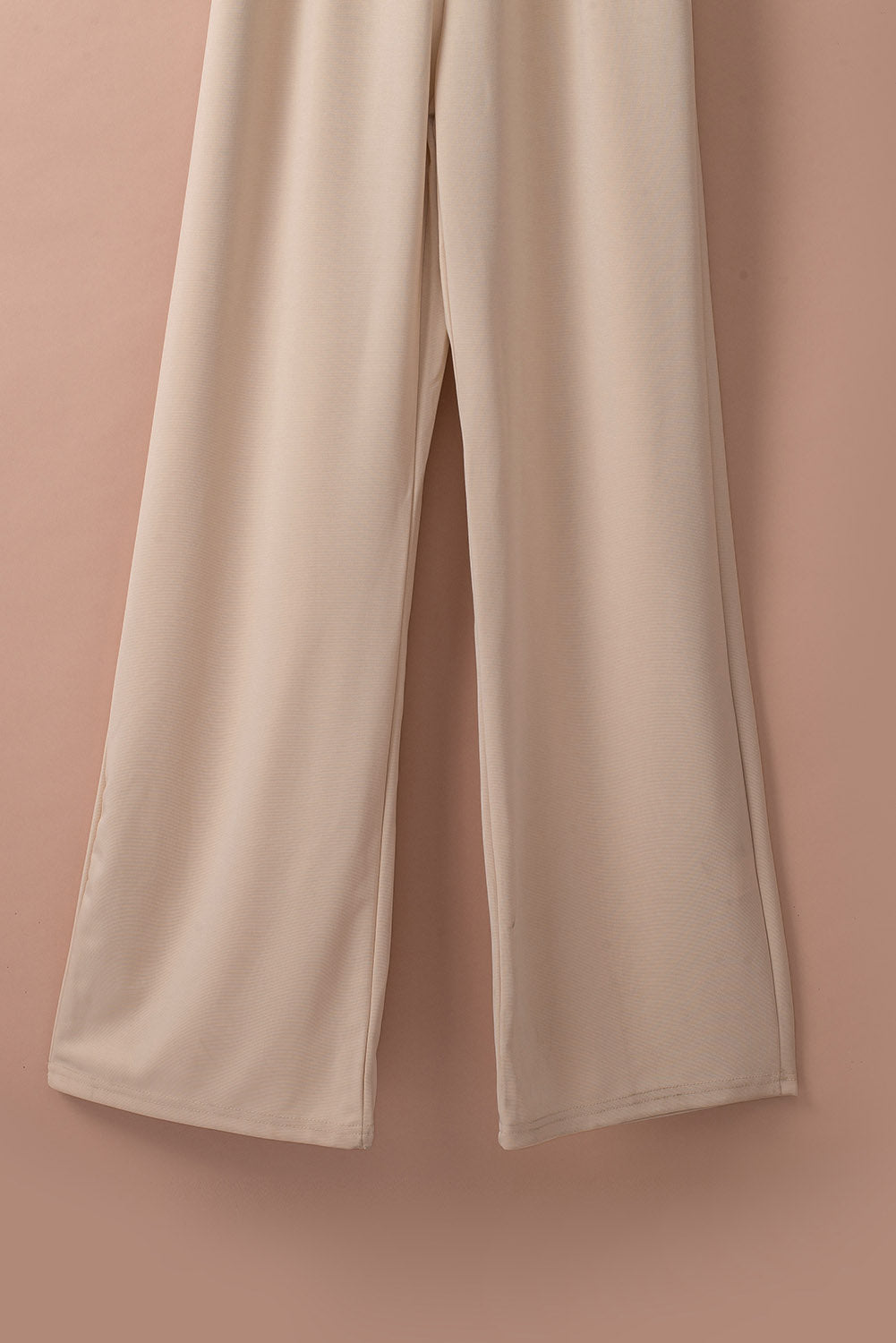 Classy Apricot 3/4 Sleeve Waist Tie Jumpsuit