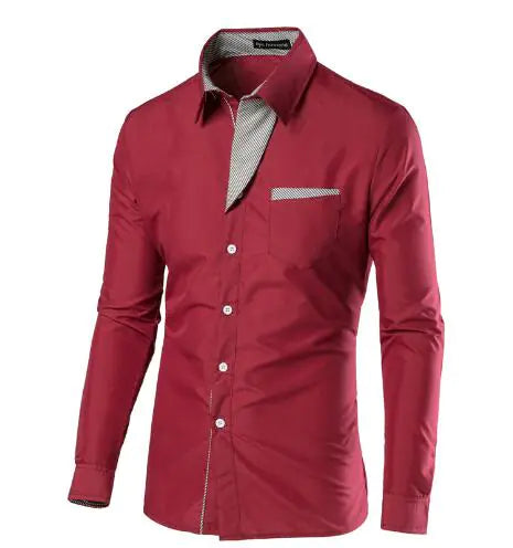 Male Fashion Shirts Full Sleeve Stripe