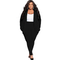 Cardigan And Leggings Plus Size Suit For Women Black Bazaare Mart Sweater Outfit