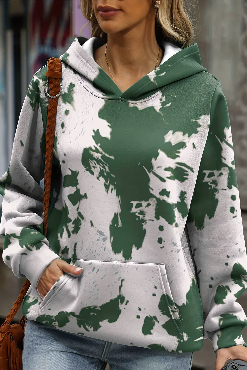 Green Tie Dye Hoodie