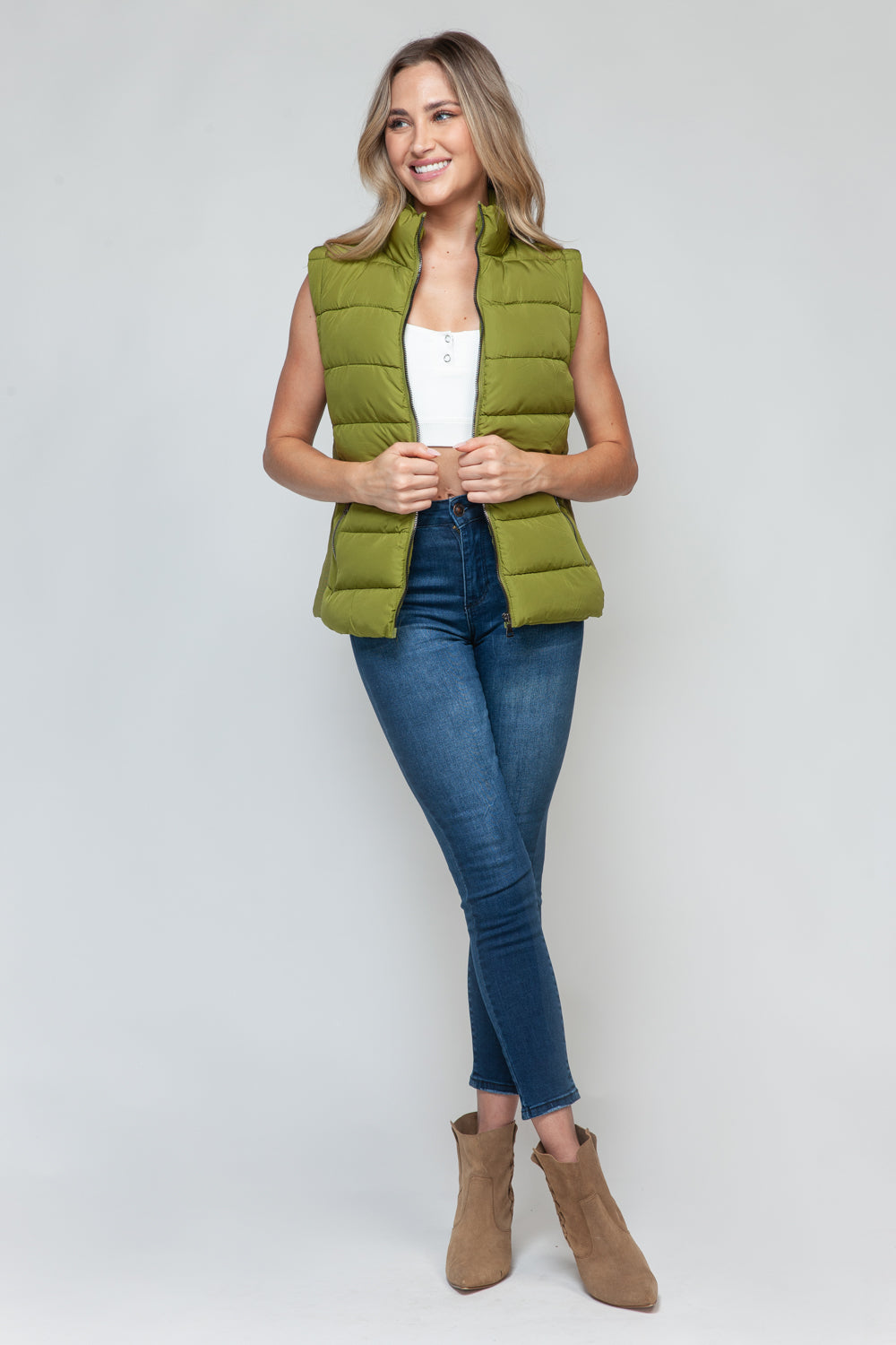 Lime Green Puffer Vest