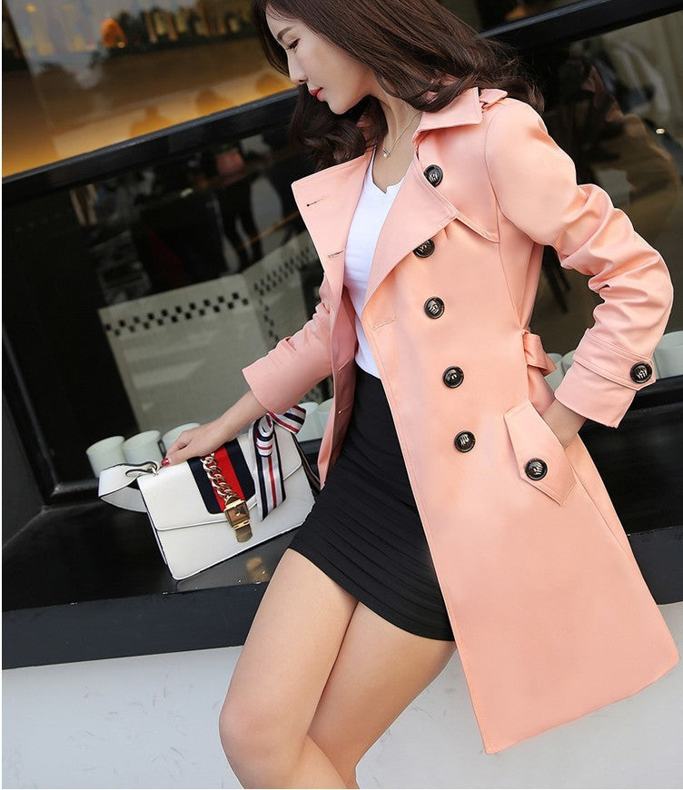 Women's Fashion Double Breasted Trench Coat