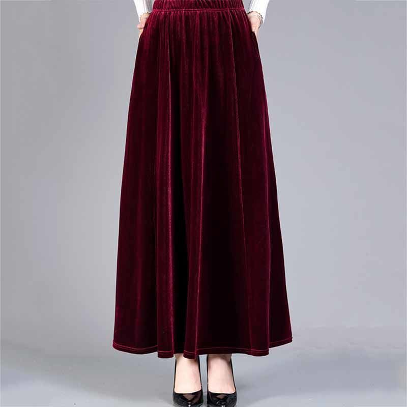 Velvet Maxi Skirt