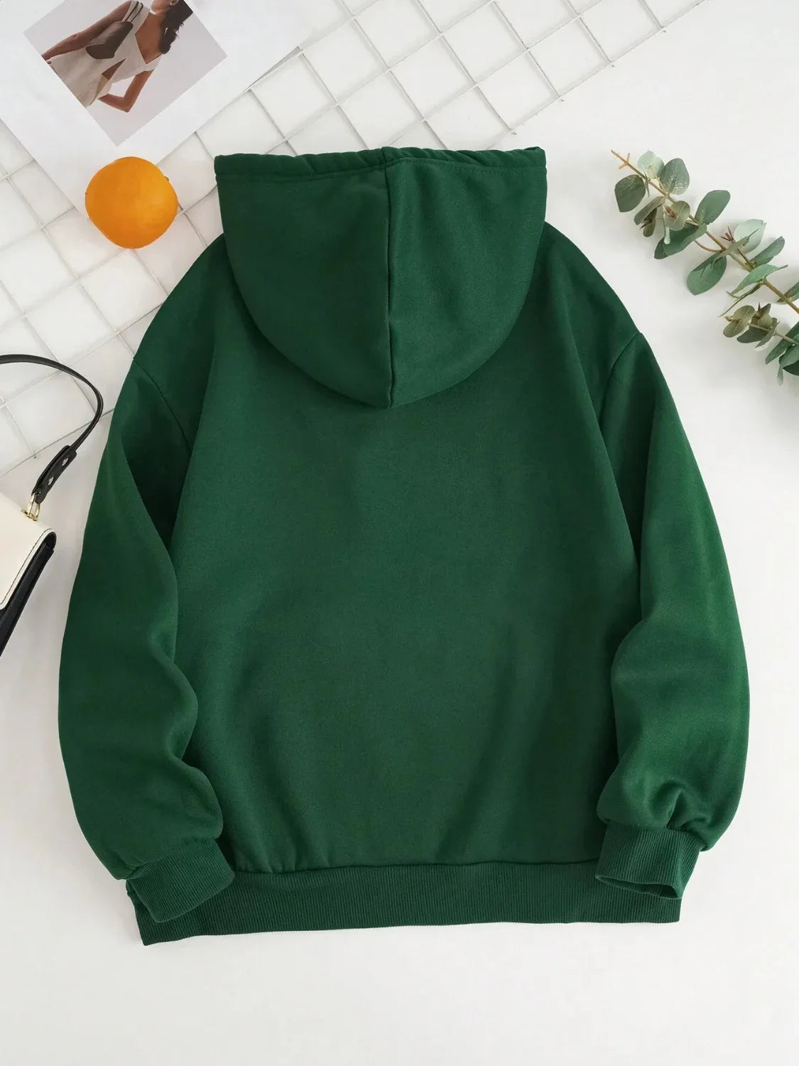Plain Dropped Shoulder Hoodie Trendsi Drawstring Dropped Shoulder Hoodie
