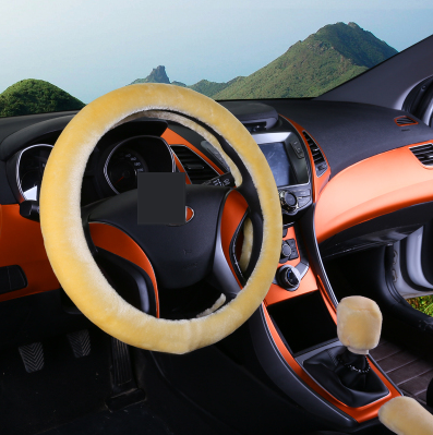 Winter Wool Plush Steering Wheel Cover