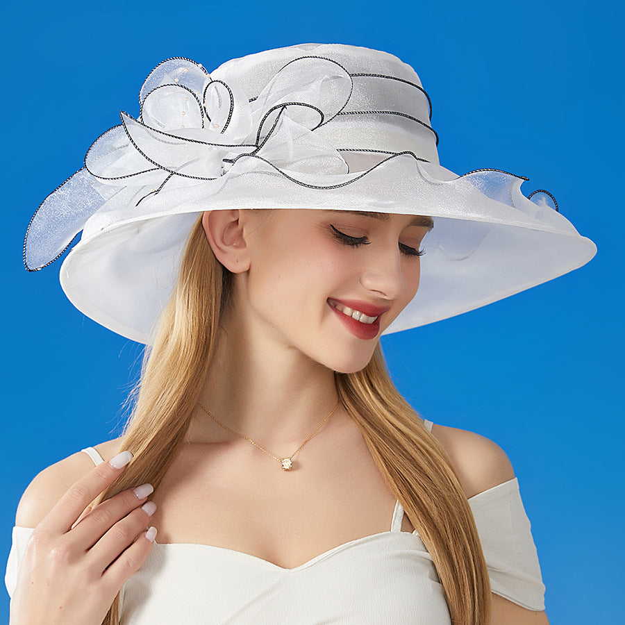 British Lady Elegant Summer Dress Hat