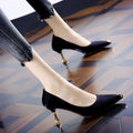 Pointed Toe Satin High Heels Women Stiletto Shoes Black Bazaare Mart Red Satin Heels