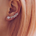 Internet Celebrity Rhinestone Earrings White Gold Color Bazaare Mart Celebrity Earrings