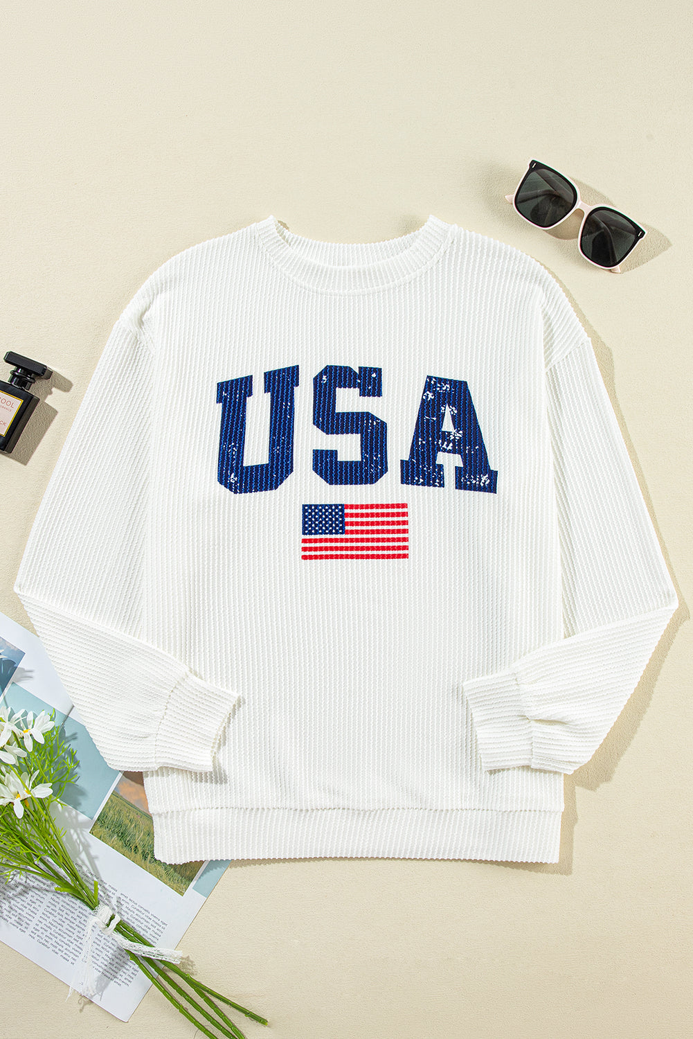 White USA Sweatshirt