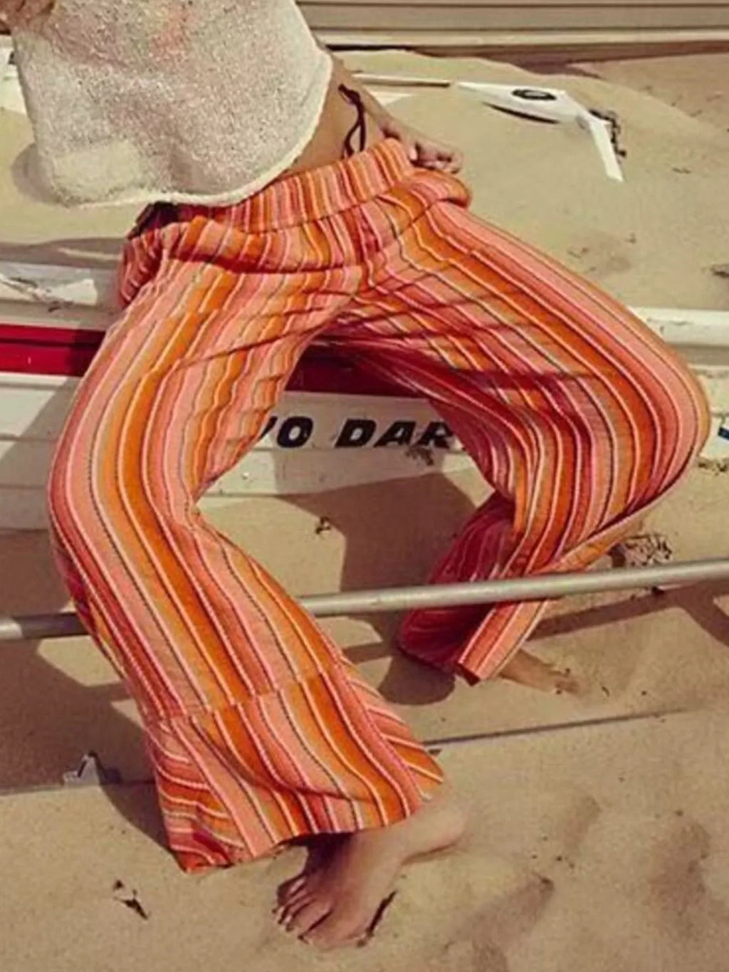 Striped Wide Leg Pants Bazaare Mart Striped Wide Leg Pants