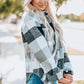 Plaid Button Up Long Sleeve Shacket Bazaare Mart Outerwear/Plaid Shackets