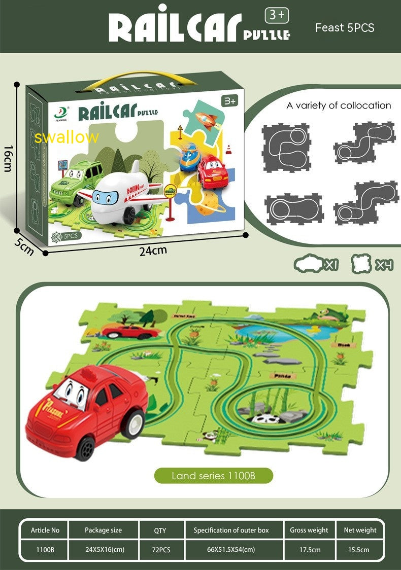 Electric Car Automatic Rail City Scene Play Mat