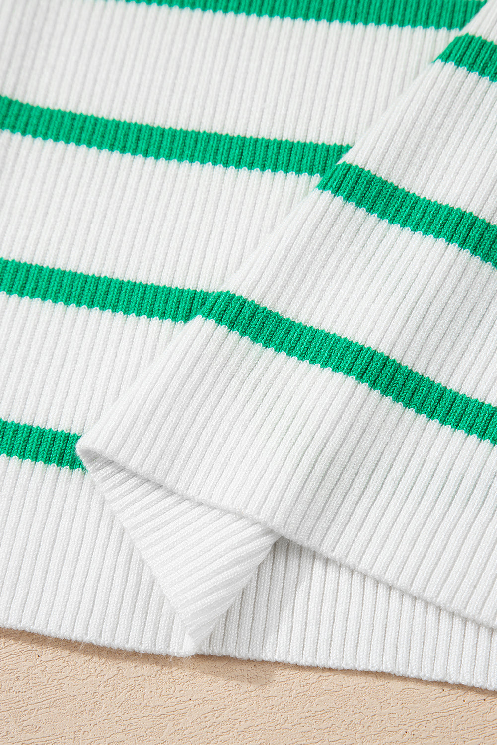 Green Striped Pull Over Sweater