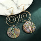 Abalone Swirl Dangle Earrings Bazaare Mart Abalone Swirl Dangle Earrings