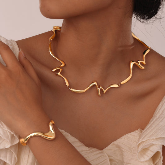 Abstract Exaggerated Liquid Necklace/Bracelet