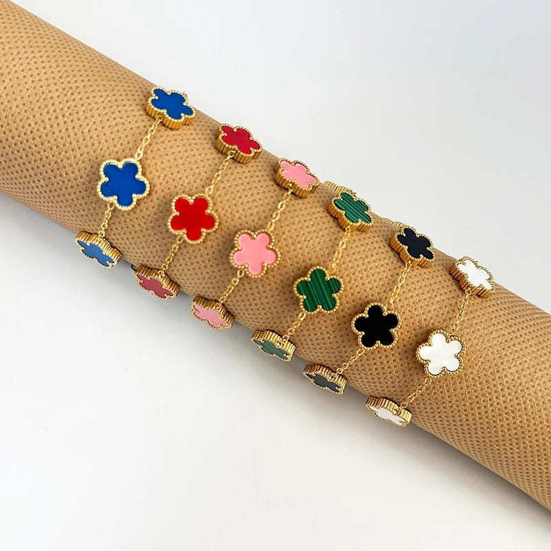 Stainless Steel Clover Bracelets