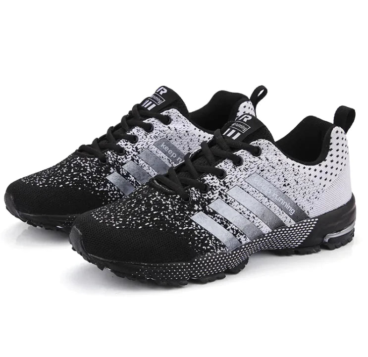 Black & White Hombre Athletic Shoes