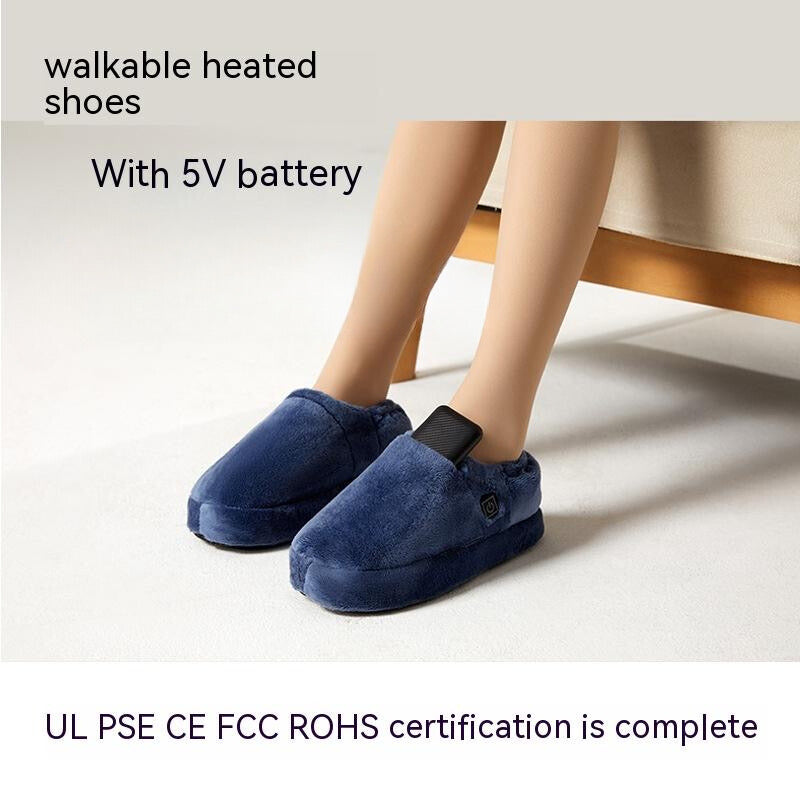 Plush Heated Slippers - Bazaare Mart