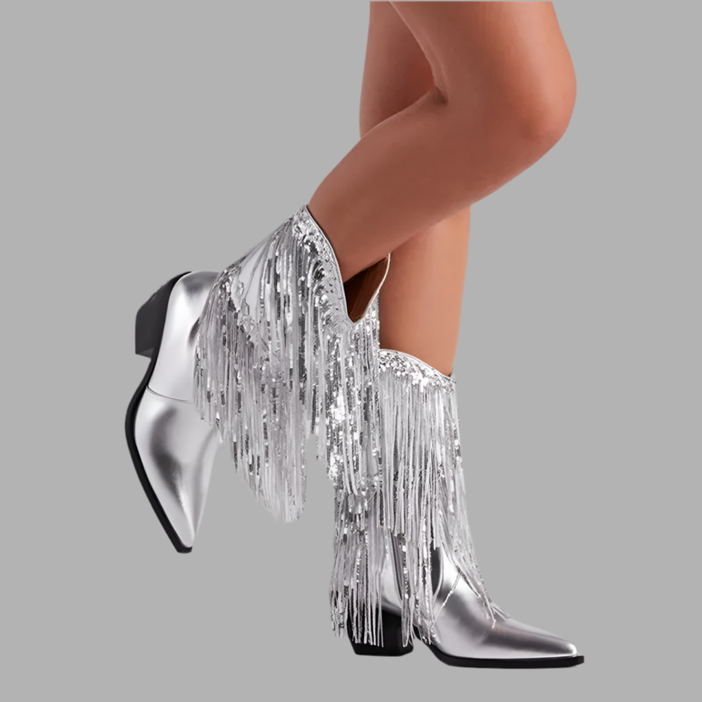 Sparkly Tassel Cowgirl Boots