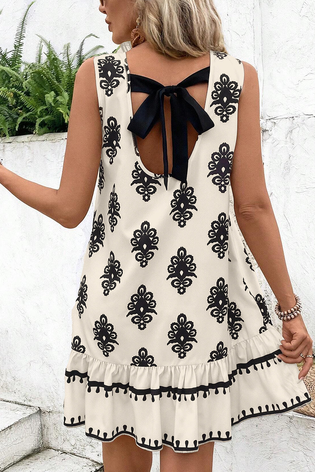 B&W Geo Sleeveless Mini