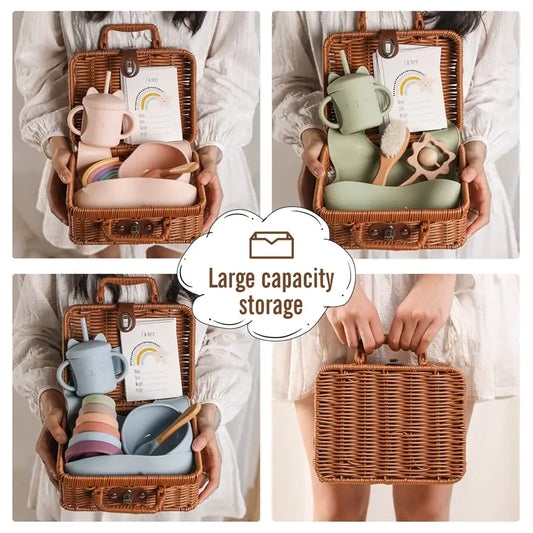 Baby Picnic Basket with Tableware