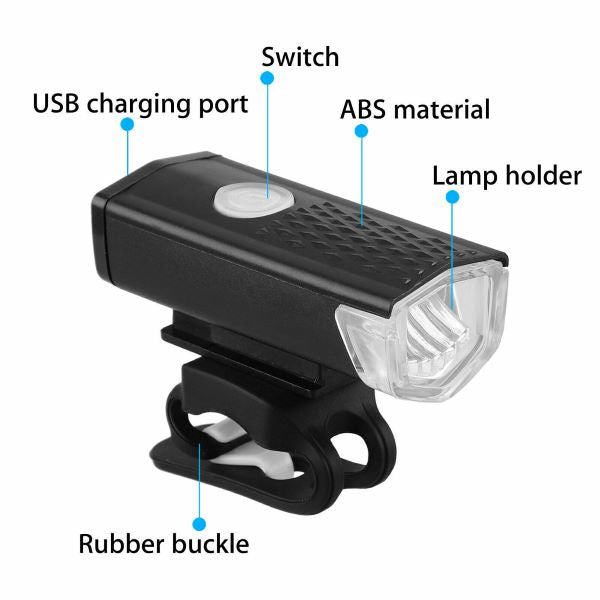 USB LED Bicycle Head and Tail Lights