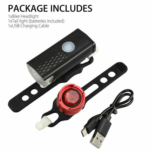 USB LED Bicycle Head and Tail Lights