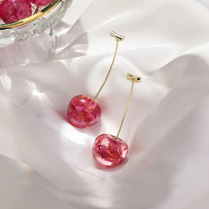 Women's Cherry Drop Earrings