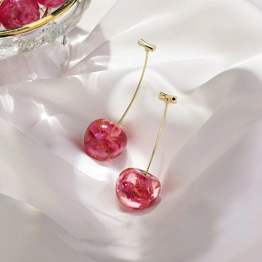 Women's Cherry Drop Earrings