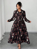 【Plus Size】 All Over Print Dress, Casual Short Dress for Summer, Women's Plus Clothing for Daily Wear 249262 Bazaare Mart