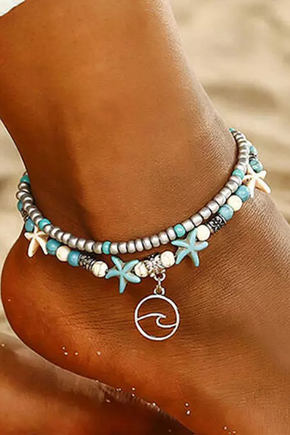 Blue Beach Double Anklet