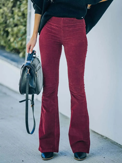 Bootcut Velvet Pants Wine Bazaare Mart Bootcut Pants