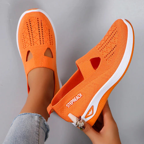 Breathable Mesh Mary Jane Style Sneakers Bazaare Mart Slip Ons