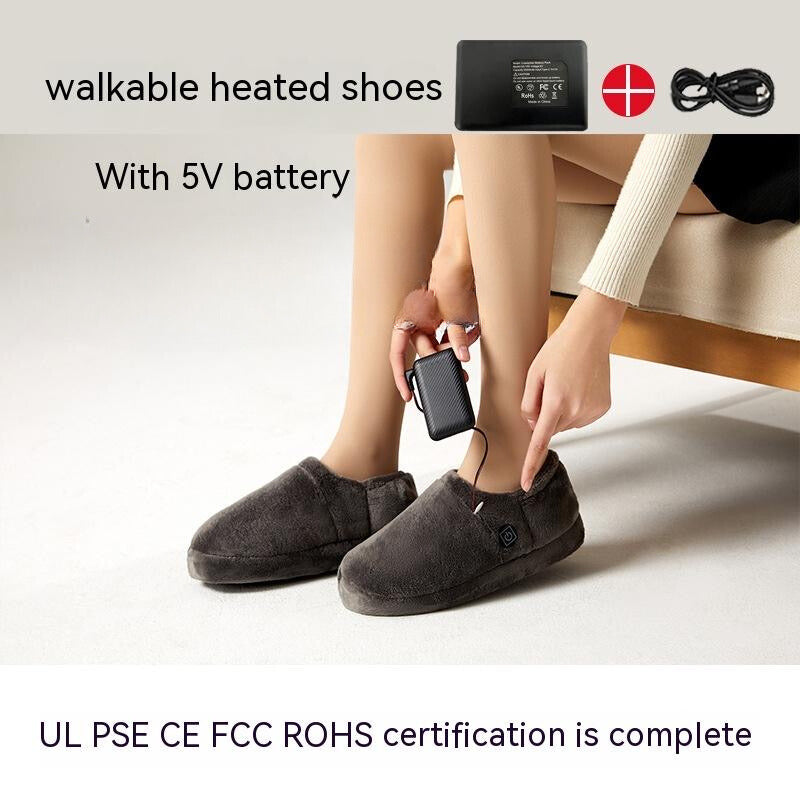 Plush Heated Slippers - Bazaare Mart