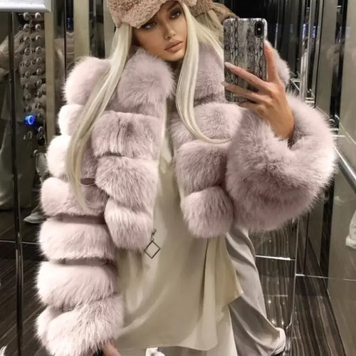 Chinchilla Style Faux Fur Jacket Bazaare Mart Faux Fur Jacket