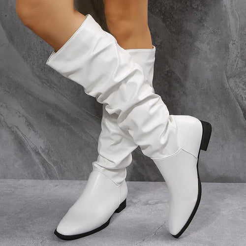 Classic PU Leather Knee Boots Bazaare Mart Boots