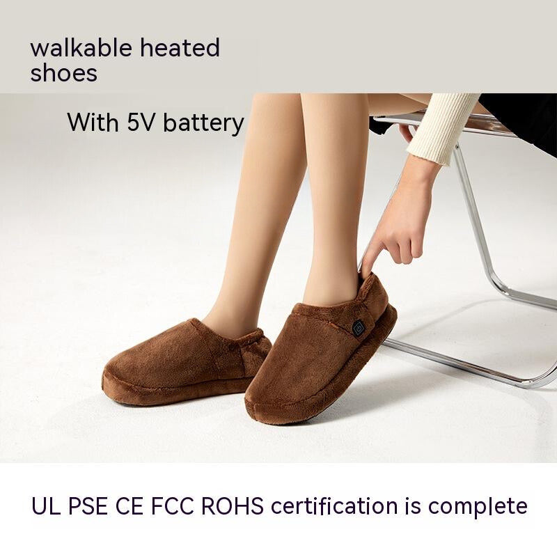Plush Heated Slippers - Bazaare Mart