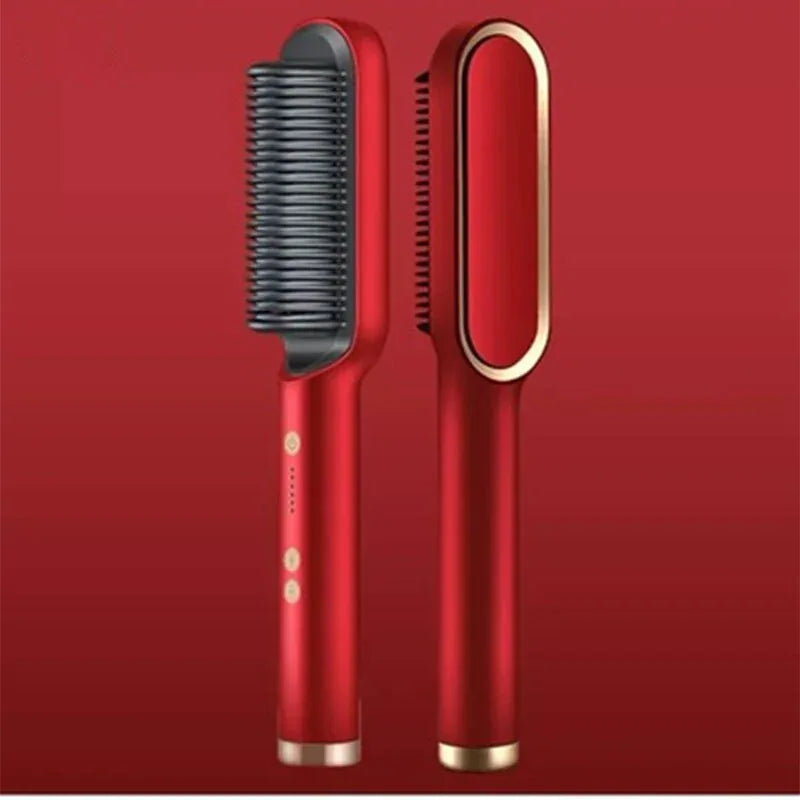 Electric Heated Hair Straightener Brush Bazaare Mart Hot Brush