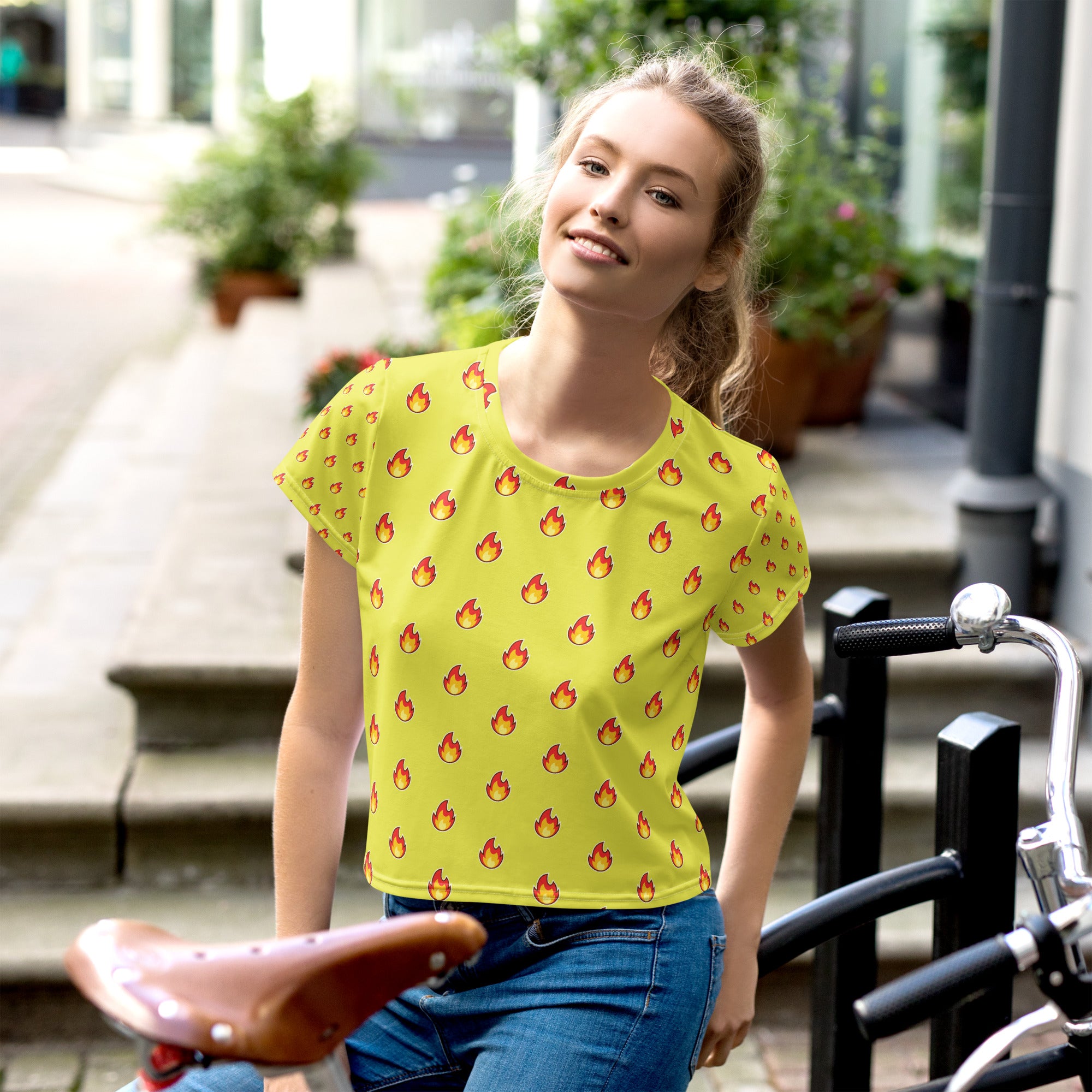 Yellow Fire Crop Tee