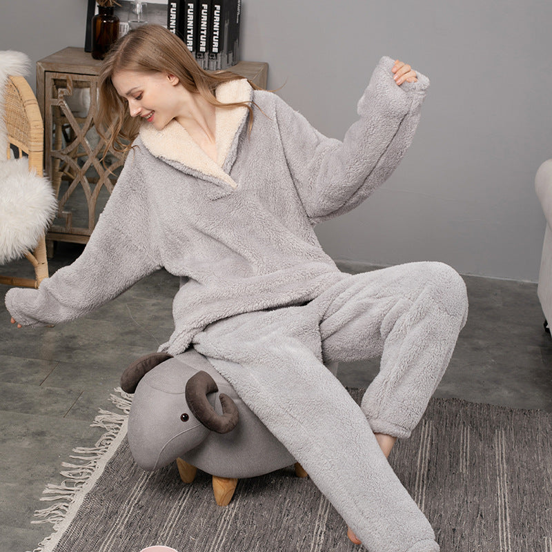 Thick Grey Fleece Lounge Wear